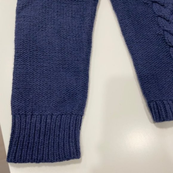BANANA REPUBLIC Deep Navy Cable Knick Thick Sweater BNWT~ Size Large - Picture 4 of 14